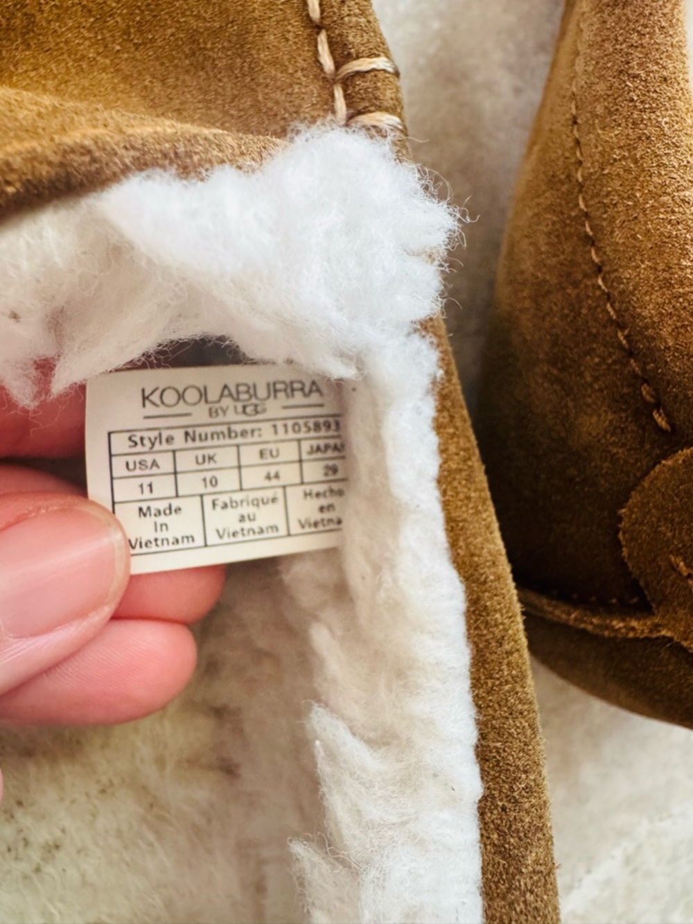 Koolaburra by UGG Men’s Tipton Suede Slipper Moccasins - Chestnut - Size 11 - Picture 5 of 7